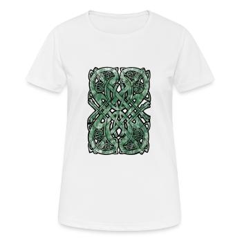 Keltisches Symbol - Frauen T-Shirt atmungsaktiv - Weiß - Vorne - AI Model Female 172 dark (172cm)