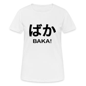 Baka Funny Anime Sayings Japan - Women's Breathable T-Shirt - white - Front - AI Model Female 172 dark (172cm)