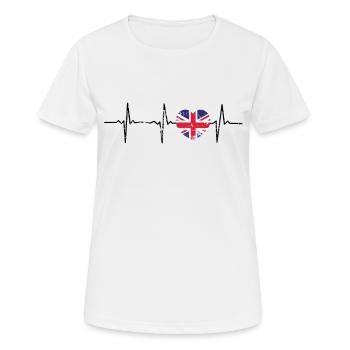 Herzschlag royaume-uni Royaume-Uni Cadeau - T-shirt respirant Femme - blanc - Devant - AI Model Female 172 dark (172cm)