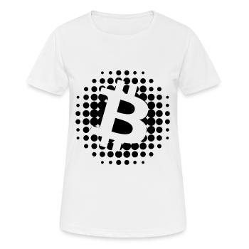 Bitcoin Kryptowährungen - Bitcoin kaufen - Frauen T-Shirt atmungsaktiv - Weiß - Vorne - AI Model Female 172 dark (172cm)