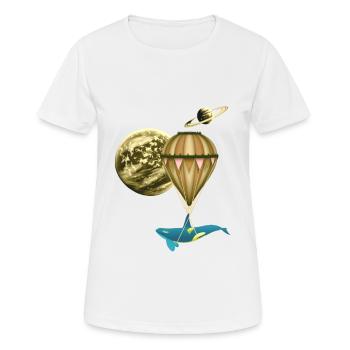 Montgolfières, montgolfières, dirigeables - T-shirt respirant Femme - blanc - Devant - AI Model Female 172 dark (172cm)