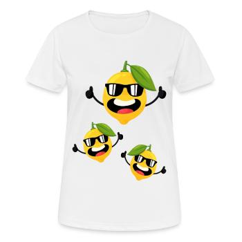 Citron citron Citron Drôle de citron Citron Citron - T-shirt respirant Femme - blanc - Devant - AI Model Female 172 dark (172cm)