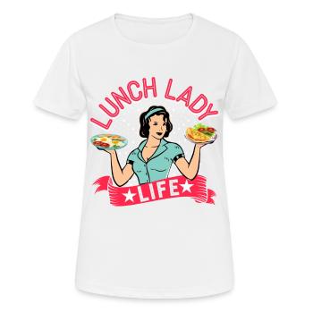 Lunch Lady I Mittagessen Lady - Women's Breathable T-Shirt - white - Front - AI Model Female 172 dark (172cm)