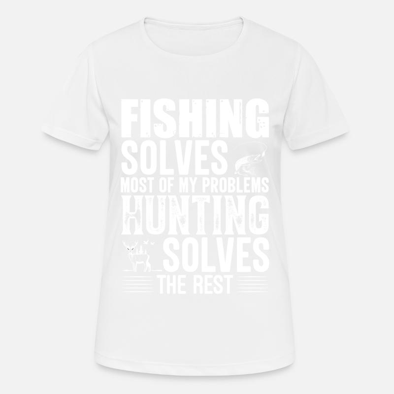 Fishing Hunting - Women's Breathable T-Shirt - white