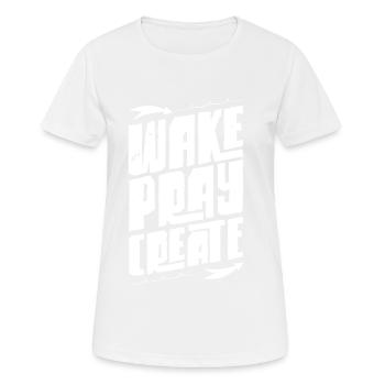 Réveille-toi - T-shirt respirant Femme - blanc - Devant - AI Model Female 172 dark (172cm)