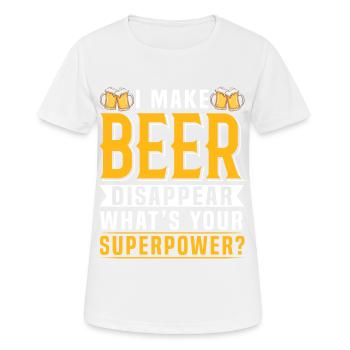 I make beer disappear What is your Supermac - Women's Breathable T-Shirt - white - Front - AI Model Female 172 dark (172cm)