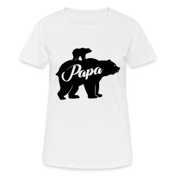 PapaBear Baby Offspring Families Papabear - Women's Breathable T-Shirt - white - Front - AI Model Female 172 dark (172cm)