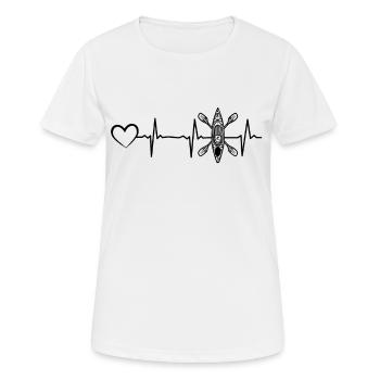 Kayak battement de coeur Lac Kayak kayak kayak kayak - T-shirt respirant Femme - blanc - Devant - AI Model Female 172 dark (172cm)