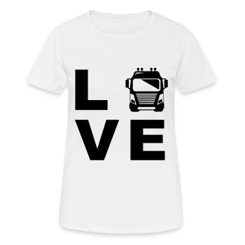 Love Camion chauffeur LOVE Routier routier - T-shirt respirant Femme - blanc - Devant - AI Model Female 172 dark (172cm)
