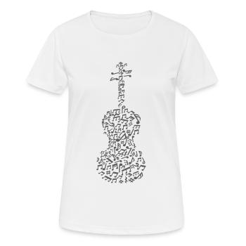 Geige Violine Musik Instrument Streichinstrument - Frauen T-Shirt atmungsaktiv - Weiß - Vorne - AI Model Female 172 dark (172cm)