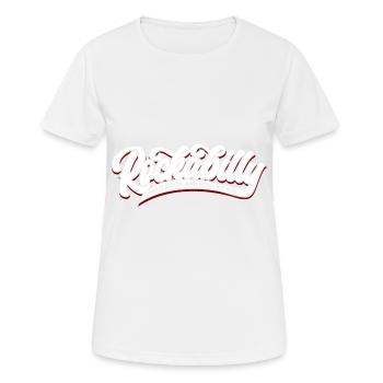 Rockabilly Wild Rock n Roll - Typo - neg - T-shirt respirant Femme - blanc - Devant - AI Model Female 172 dark (172cm)
