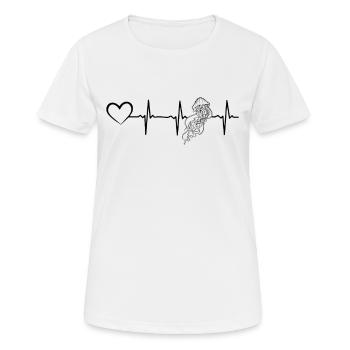 Méduse Heartbeat Méduse Amant Méduse Méduse - T-shirt respirant Femme - blanc - Devant - AI Model Female 172 dark (172cm)