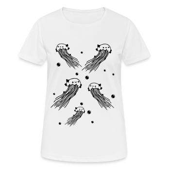 Quallen Aquarium Quallen Quallen Quallen - Frauen T-Shirt atmungsaktiv - Weiß - Vorne - AI Model Female 172 dark (172cm)