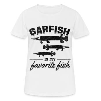Gar Fishes I Garfish est mon poisson préféré - T-shirt respirant Femme - blanc - Devant - AI Model Female 172 dark (172cm)