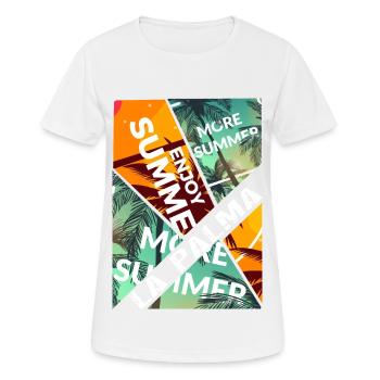 La Palma Été Soleil Plage Mer Palmiers Îles Canaries - T-shirt respirant Femme - blanc - Devant - AI Model Female 172 dark (172cm)