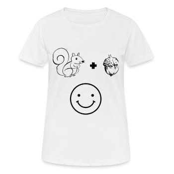 Écureuil mignon + écureuil = - T-shirt respirant Femme - blanc - Devant - AI Model Female 172 dark (172cm)