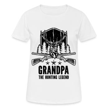 Hirschjagd Opa Opa Die Jagdlegende - Frauen T-Shirt atmungsaktiv - Weiß - Vorne - AI Model Female 172 dark (172cm)