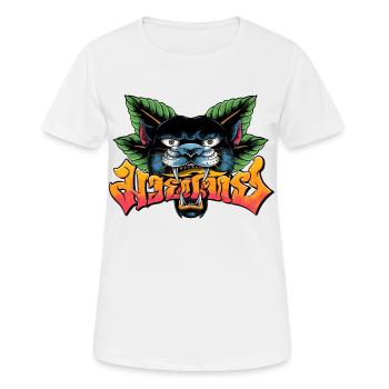 Muay Thai Boxing Panther - Frauen T-Shirt atmungsaktiv - Weiß - Vorne - AI Model Female 172 dark (172cm)