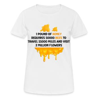 Apiculture Cours d’apiculture Association des apiculteurs Apiculteurs - T-shirt respirant Femme - blanc - Devant - AI Model Female 172 dark (172cm)