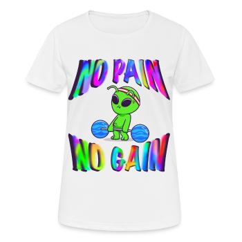 No Pain No Gain - Women's Breathable T-Shirt - white - Front - AI Model Female 172 dark (172cm)