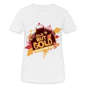 Vieux mais doré graffiti rétro jamais trop vieux - T-shirt respirant Femme - blanc - Devant - AI Model Female 172 dark (172cm)