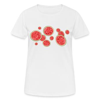Der Duft der Wassermelone - Frauen T-Shirt atmungsaktiv - Weiß - Vorne - AI Model Female 172 dark (172cm)