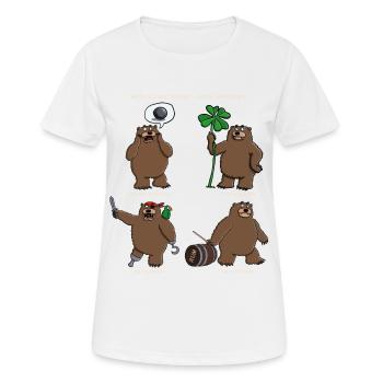 Neues aus der Tierwelt kleine Bärenkunde - Frauen T-Shirt atmungsaktiv - Weiß - Vorne - AI Model Female 172 dark (172cm)