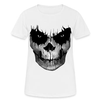 Skull gloomy skull horror jaw - Women's Breathable T-Shirt - white - Front - AI Model Female 172 dark (172cm)