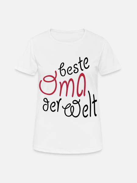 Gift for Grandma - Best Grandma in the world - Women's Breathable T-Shirt - white