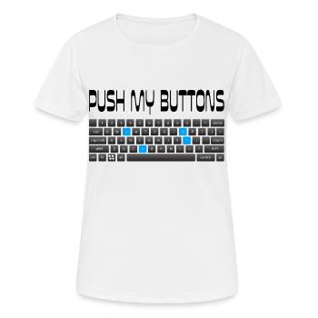 Keyboard Push my Buttons Love - Women's Breathable T-Shirt - white - Front - AI Model Female 172 dark (172cm)
