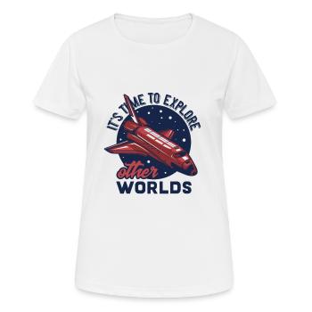 Science-fiction, Espace spatial - T-shirt respirant Femme - blanc - Devant - AI Model Female 172 dark (172cm)