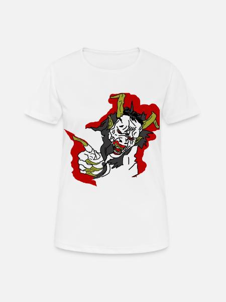 Devil Krampus Halloween Perchte - T-shirt respirant Femme - blanc