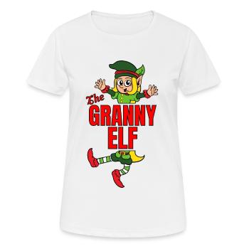 The Granny Elf Elfe Partnerlook Weihnachtself - Frauen T-Shirt atmungsaktiv - Weiß - Vorne - AI Model Female 172 dark (172cm)