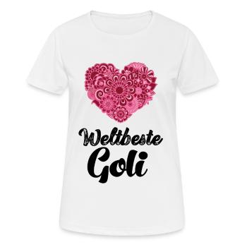 Weltbeste Goli fragen Patentante Österreich - Frauen T-Shirt atmungsaktiv - Weiß - Vorne - AI Model Female 172 dark (172cm)