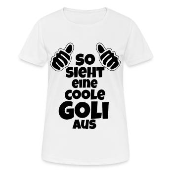 So sieht eine coole Goli aus Taufgoli Patentante - Frauen T-Shirt atmungsaktiv - Weiß - Vorne - AI Model Female 172 dark (172cm)