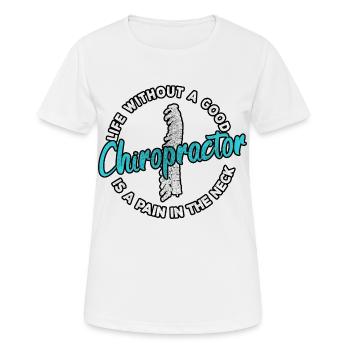 Chiropraktiker Physiotherapeut Nacken I Geschenk - Frauen T-Shirt atmungsaktiv - Weiß - Vorne - AI Model Female 172 dark (172cm)