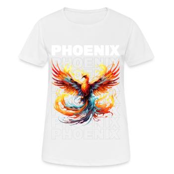 Phoenix Phoenix Fire Flames Mythologie des oiseaux - T-shirt respirant Femme - blanc - Devant - AI Model Female 172 dark (172cm)