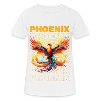 Phoenix Phoenix Fire Flames Mythologie des oiseaux - T-shirt respirant Femme - blanc - Devant - AI Model Female 172 dark (172cm)