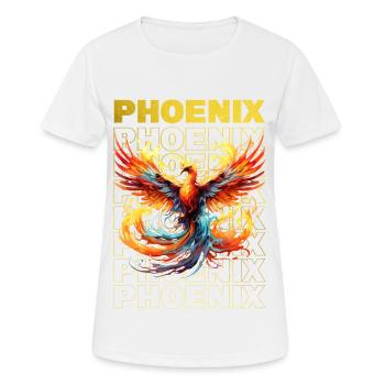 Phoenix Phoenix Fire Flames Mythologie des oiseaux - T-shirt respirant Femme - blanc - Devant - AI Model Female 172 dark (172cm)