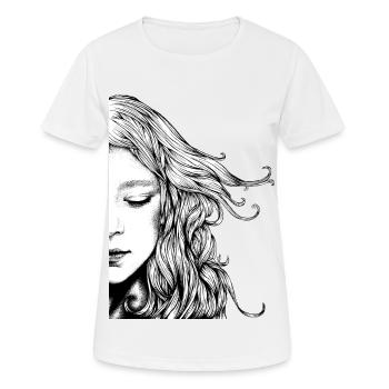 Rêver - T-shirt respirant Femme - blanc - Devant - AI Model Female 172 dark (172cm)