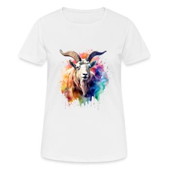 Ziege, Ziege - Frauen T-Shirt atmungsaktiv - Weiß - Vorne - AI Model Female 172 dark (172cm)