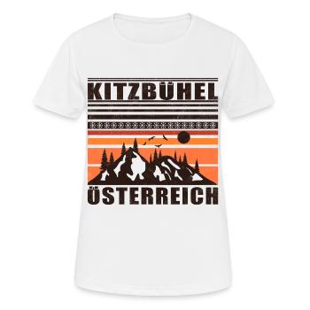 Kitzbühel Autriche Rétro Coucher De Soleil Ski 80s - T-shirt respirant Femme - blanc - Devant - AI Model Female 172 dark (172cm)