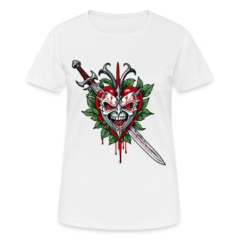 Cœur courageux - T-shirt respirant Femme - blanc - Devant - AI Model Female 172 dark (172cm)