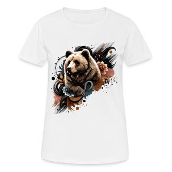 Grizzly, unserer, Bär - Frauen T-Shirt atmungsaktiv - Weiß - Vorne - AI Model Female 172 dark (172cm)