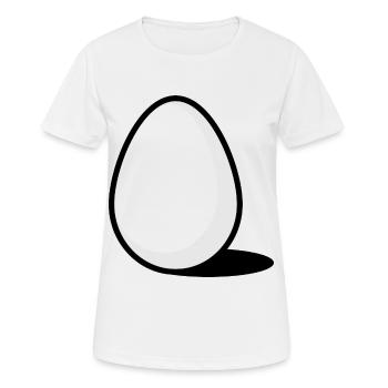 Ein Ei - Frauen T-Shirt atmungsaktiv - Weiß - Vorne - AI Model Female 172 dark (172cm)