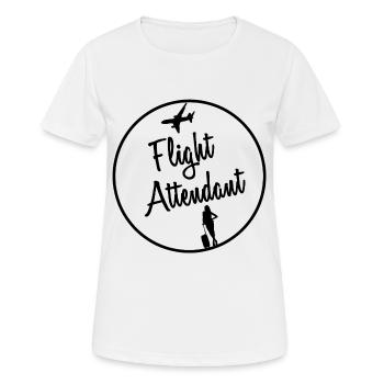 Flight Attendant - Stewardess - Women's Breathable T-Shirt - white - Front - AI Model Female 172 dark (172cm)