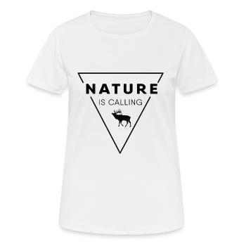 Nature aventure - T-shirt respirant Femme - blanc - Devant - AI Model Female 172 dark (172cm)