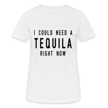 Ich brauche Tequila - Frauen T-Shirt atmungsaktiv - Weiß - Vorne - AI Model Female 172 dark (172cm)