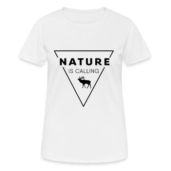 La nature appelle - T-shirt respirant Femme - blanc - Devant - AI Model Female 172 dark (172cm)