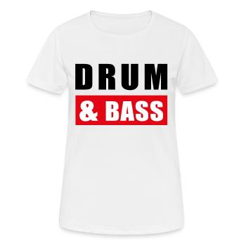 Drum and Bass / dnb / Drum&Bass - Frauen T-Shirt atmungsaktiv - Weiß - Vorne - AI Model Female 172 dark (172cm)